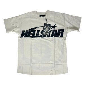 Mens Hellstar Classic T-Shirt White/Black Gel Print Size Small Brand New